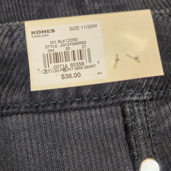 So Corduroy Botton Front  Mid Rise Mini Skirt - Picture 8 of 10